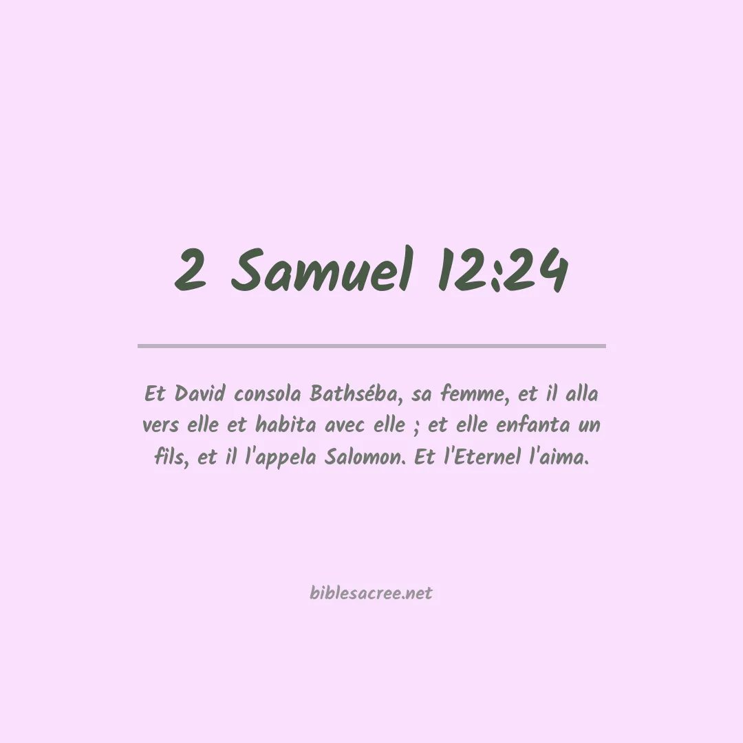 2 Samuel - 12:24
