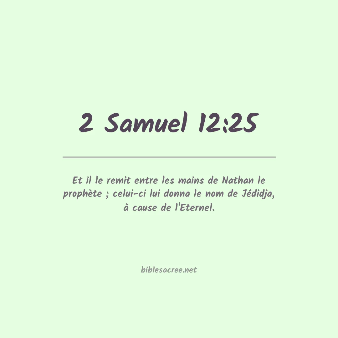 2 Samuel - 12:25