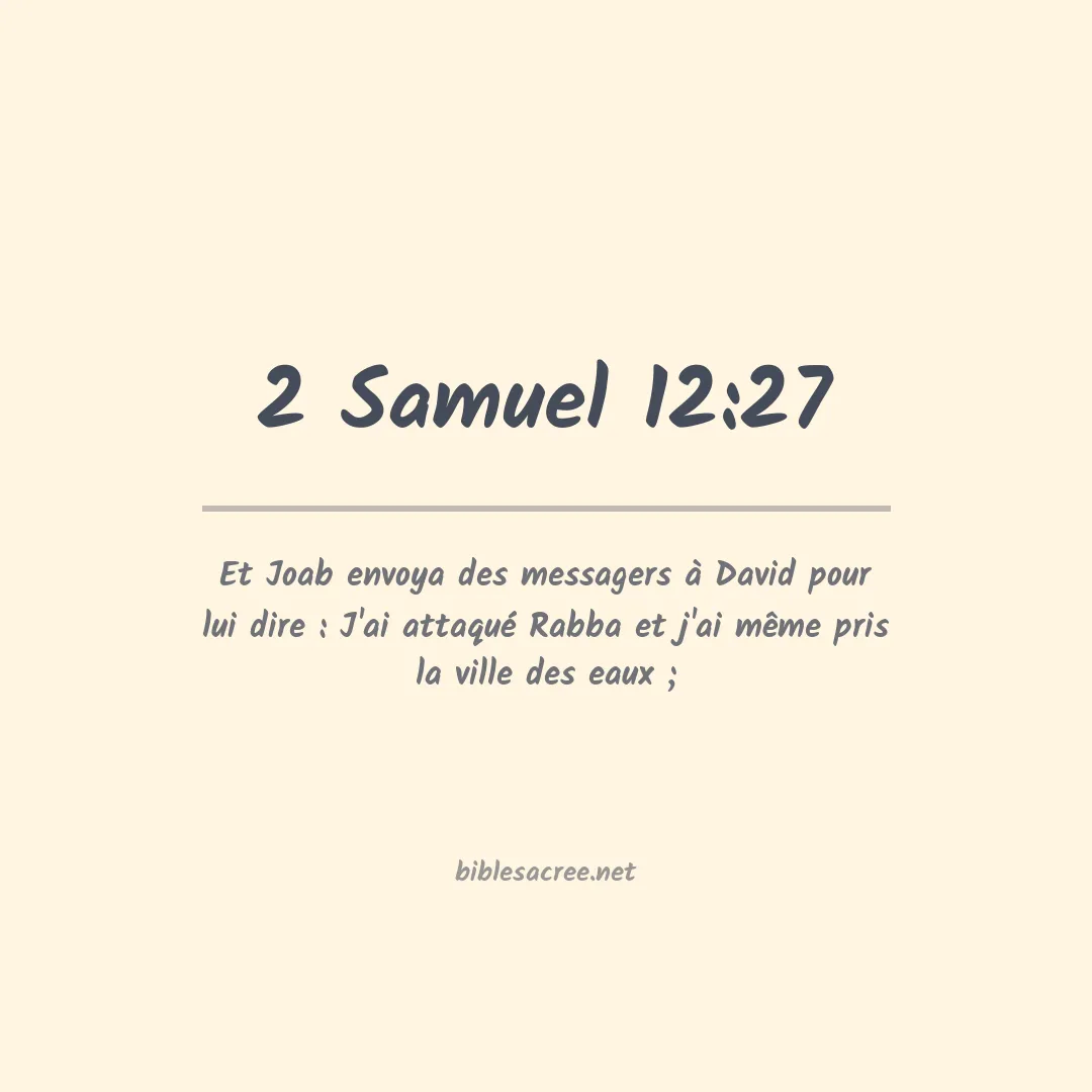 2 Samuel - 12:27