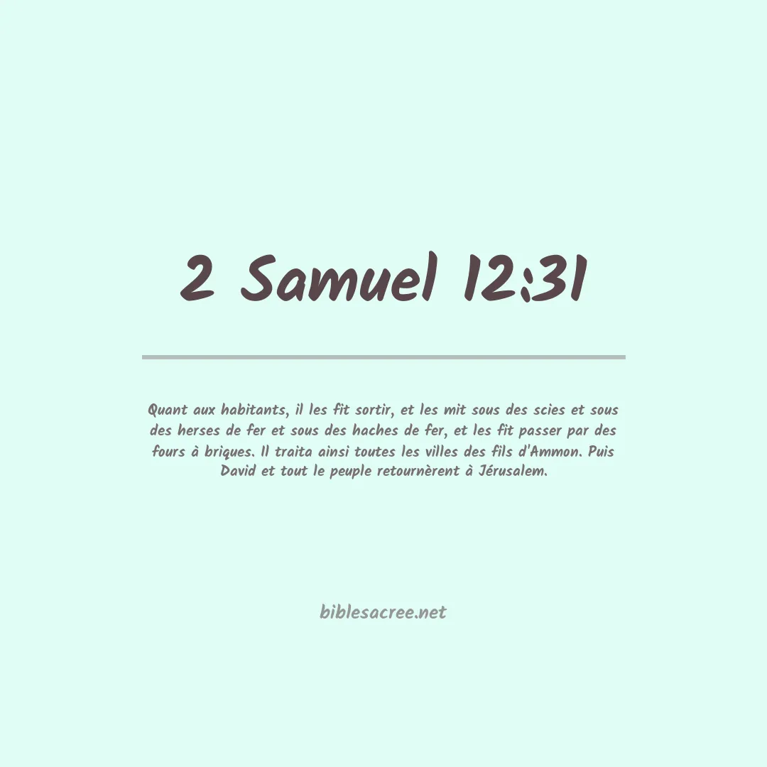 2 Samuel - 12:31