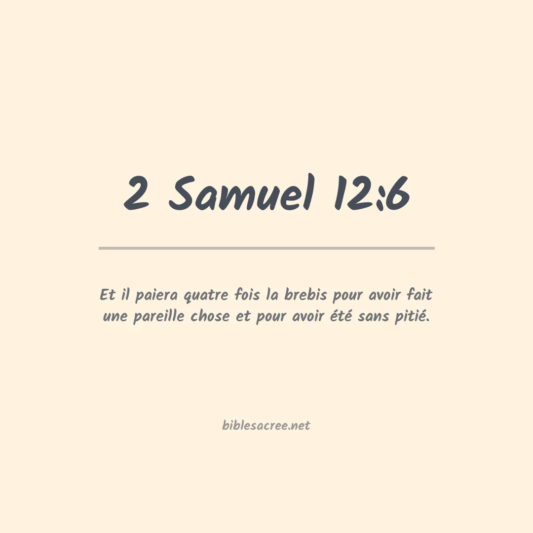 2 Samuel - 12:6