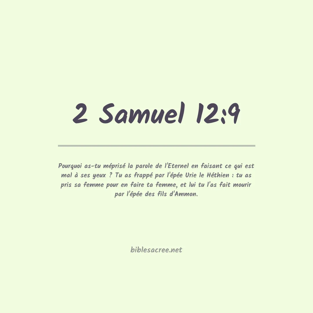 2 Samuel - 12:9