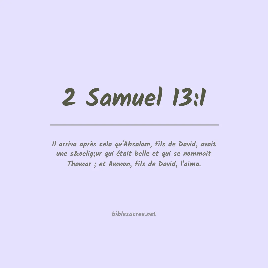 2 Samuel - 13:1