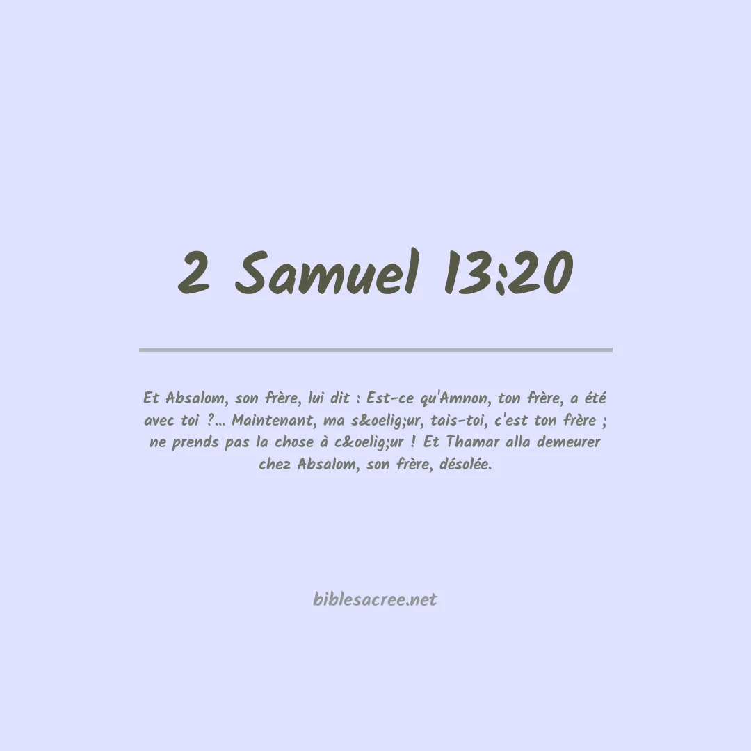 2 Samuel - 13:20