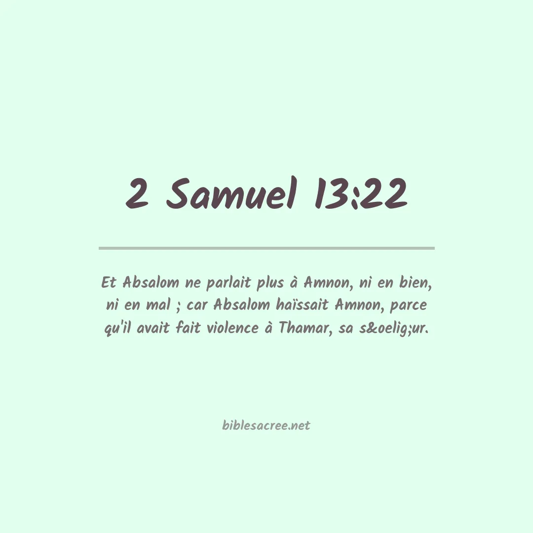 2 Samuel - 13:22