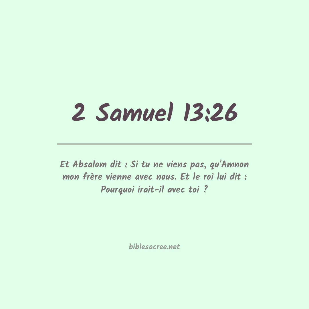 2 Samuel - 13:26