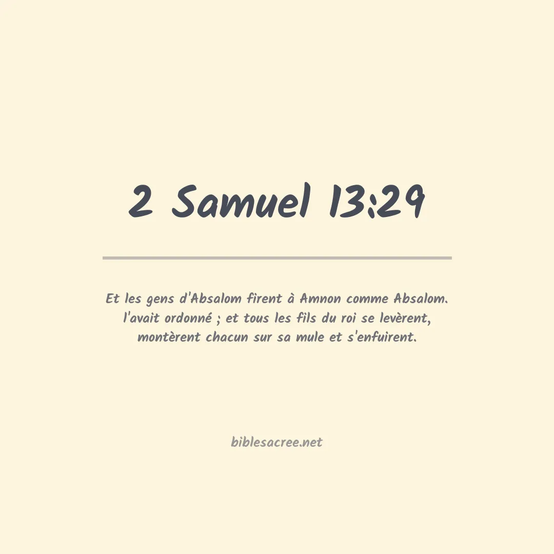 2 Samuel - 13:29