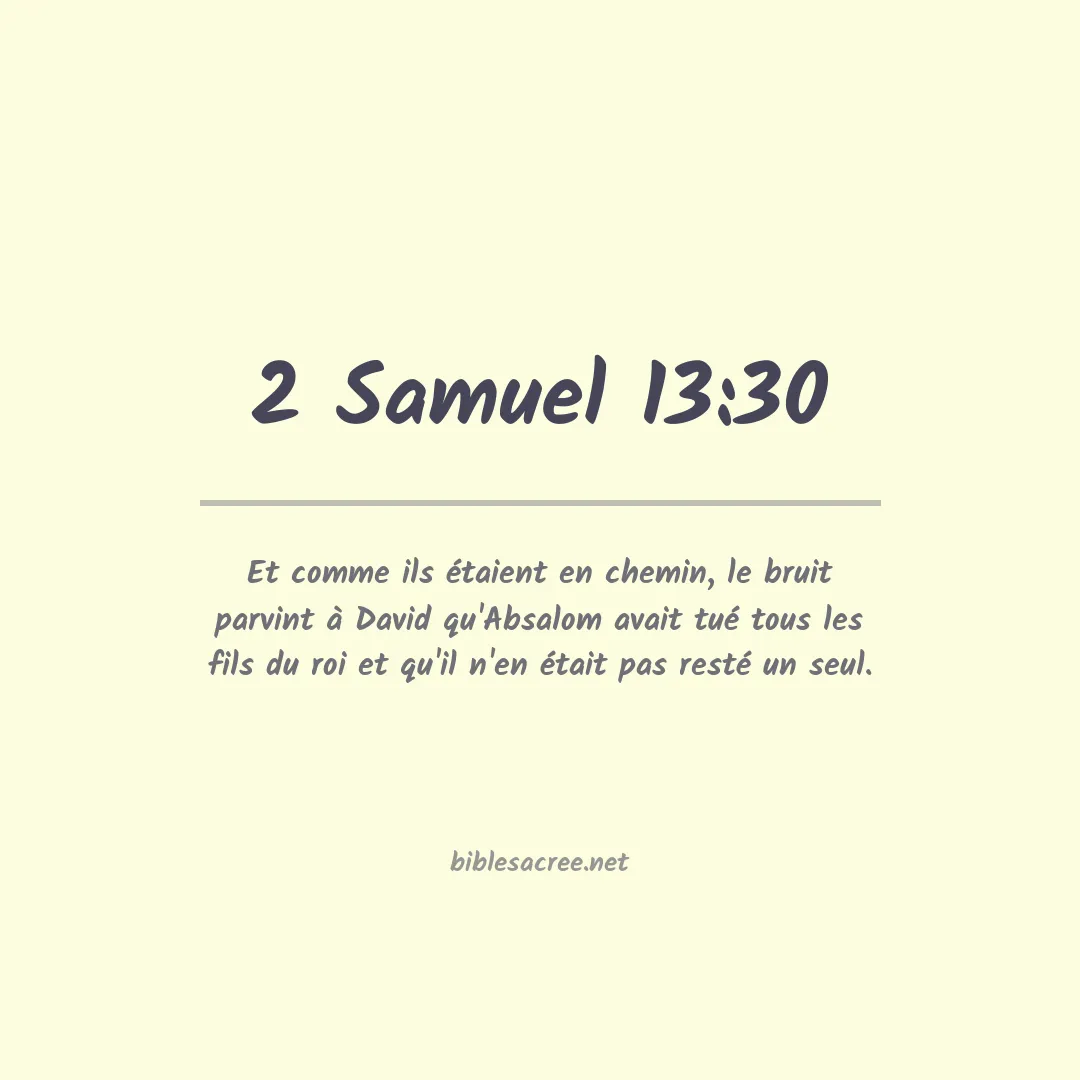 2 Samuel - 13:30