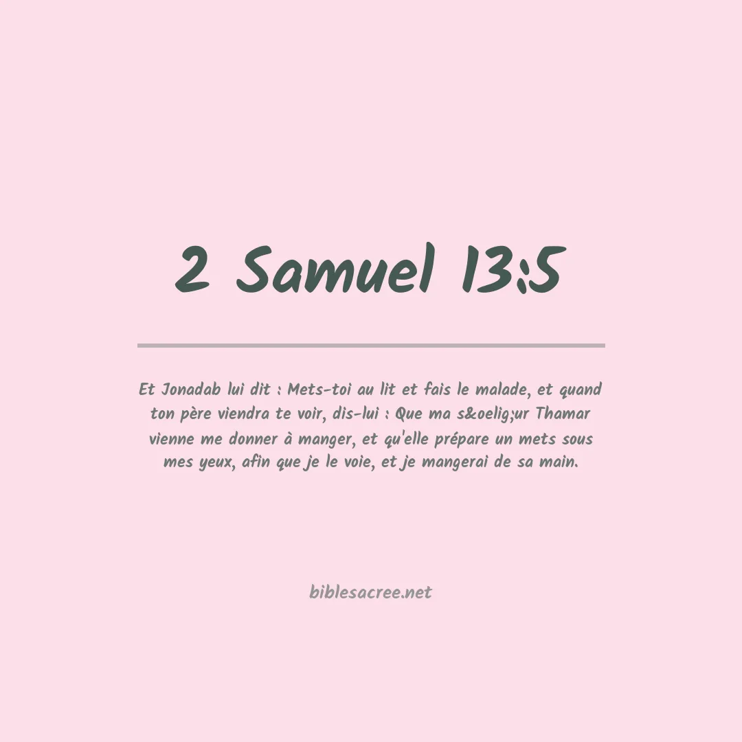 2 Samuel - 13:5