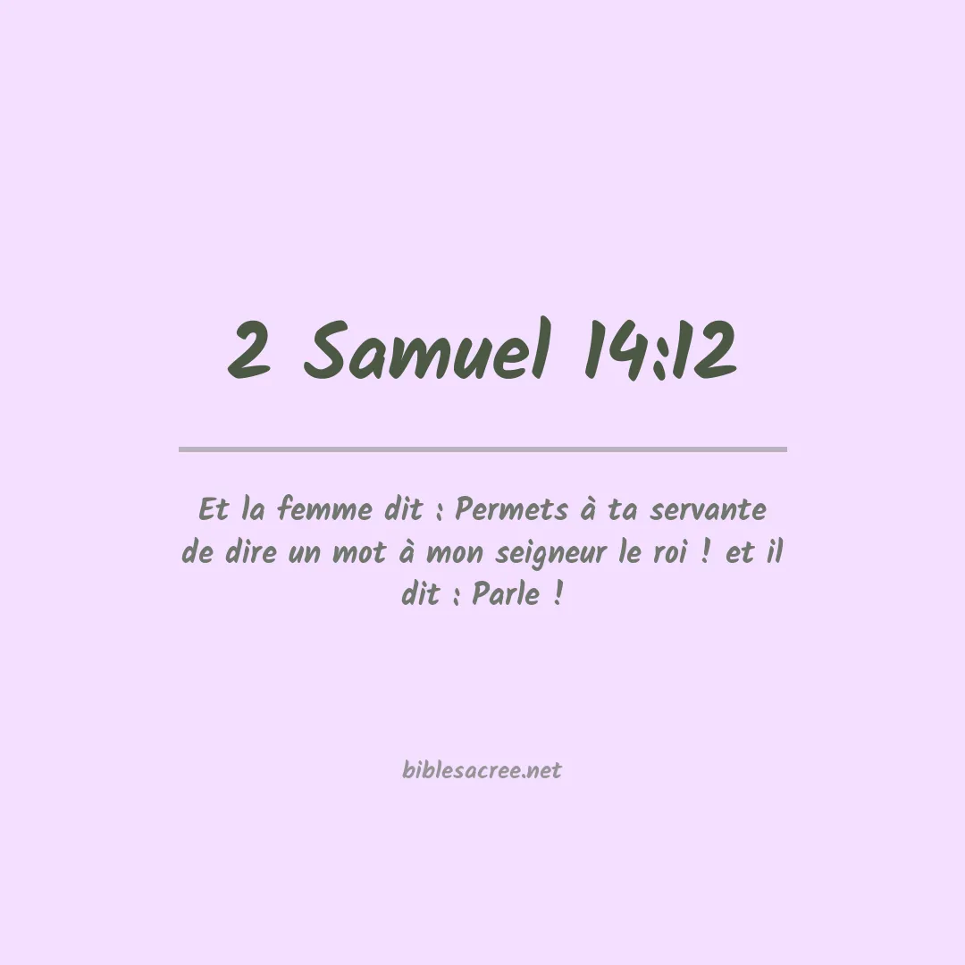 2 Samuel - 14:12