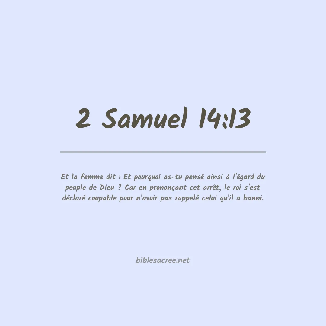2 Samuel - 14:13
