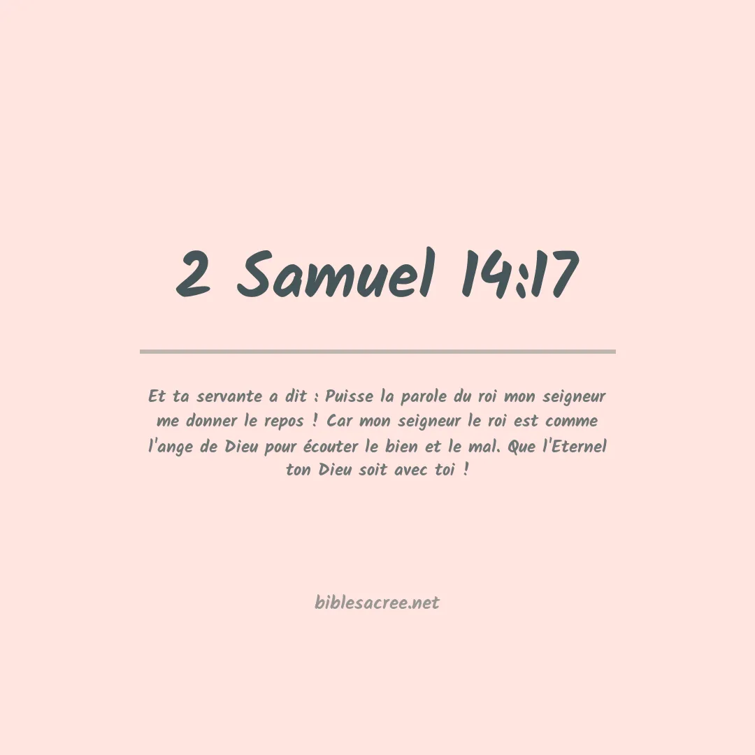 2 Samuel - 14:17