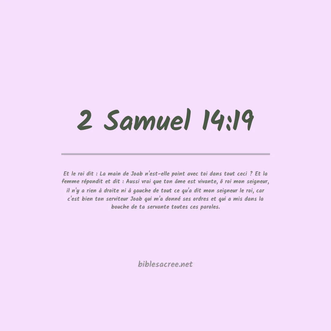 2 Samuel - 14:19