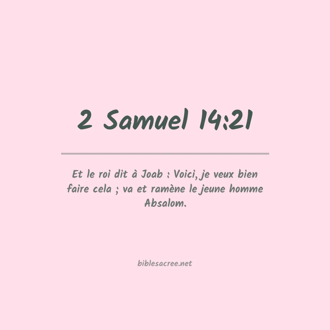2 Samuel - 14:21