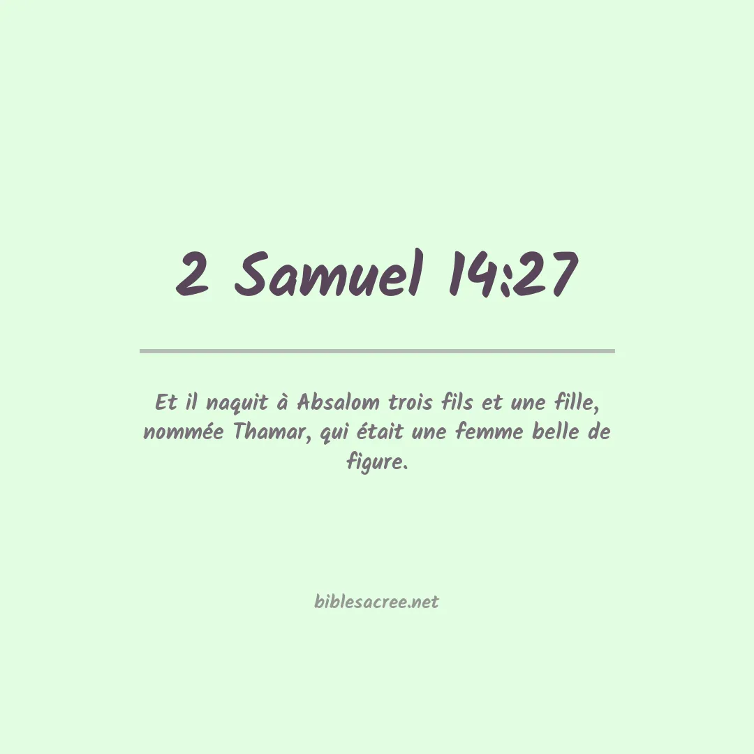 2 Samuel - 14:27