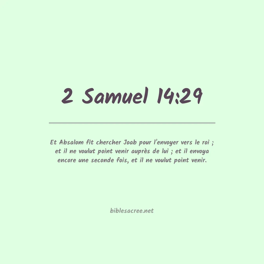 2 Samuel - 14:29