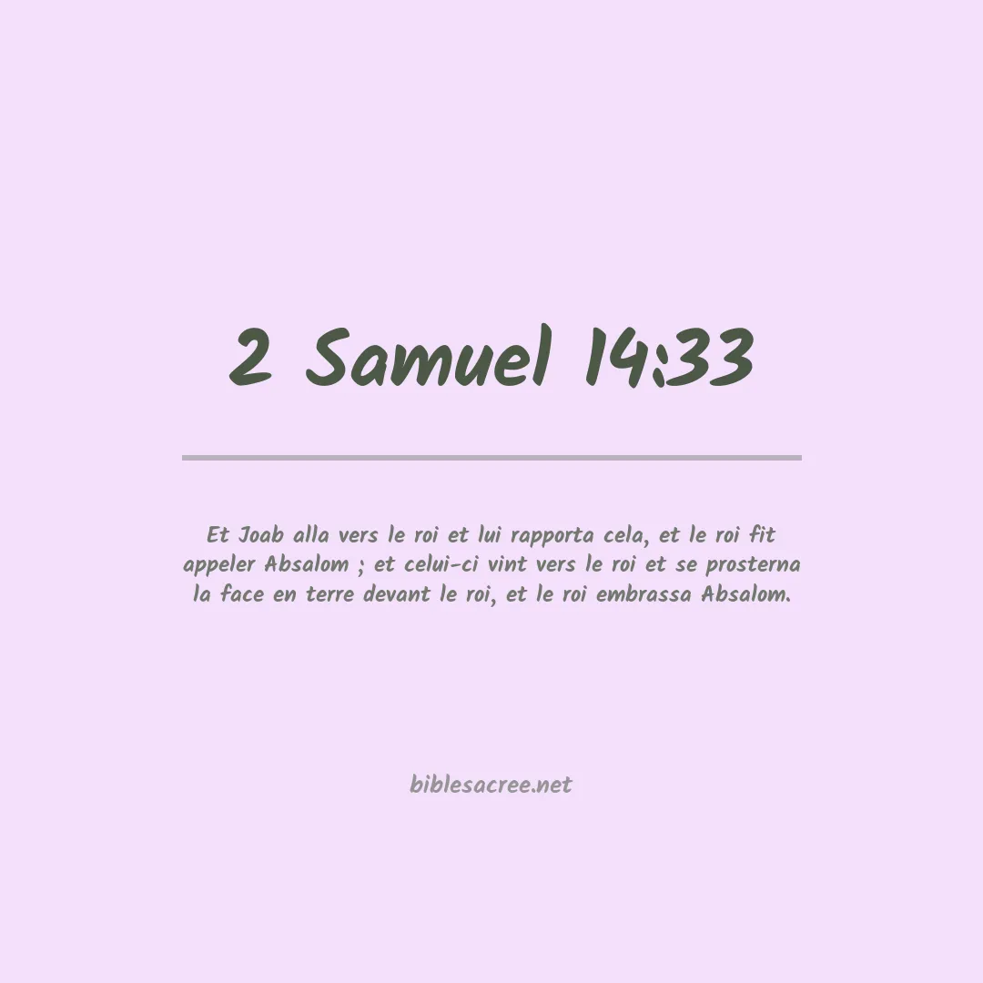 2 Samuel - 14:33
