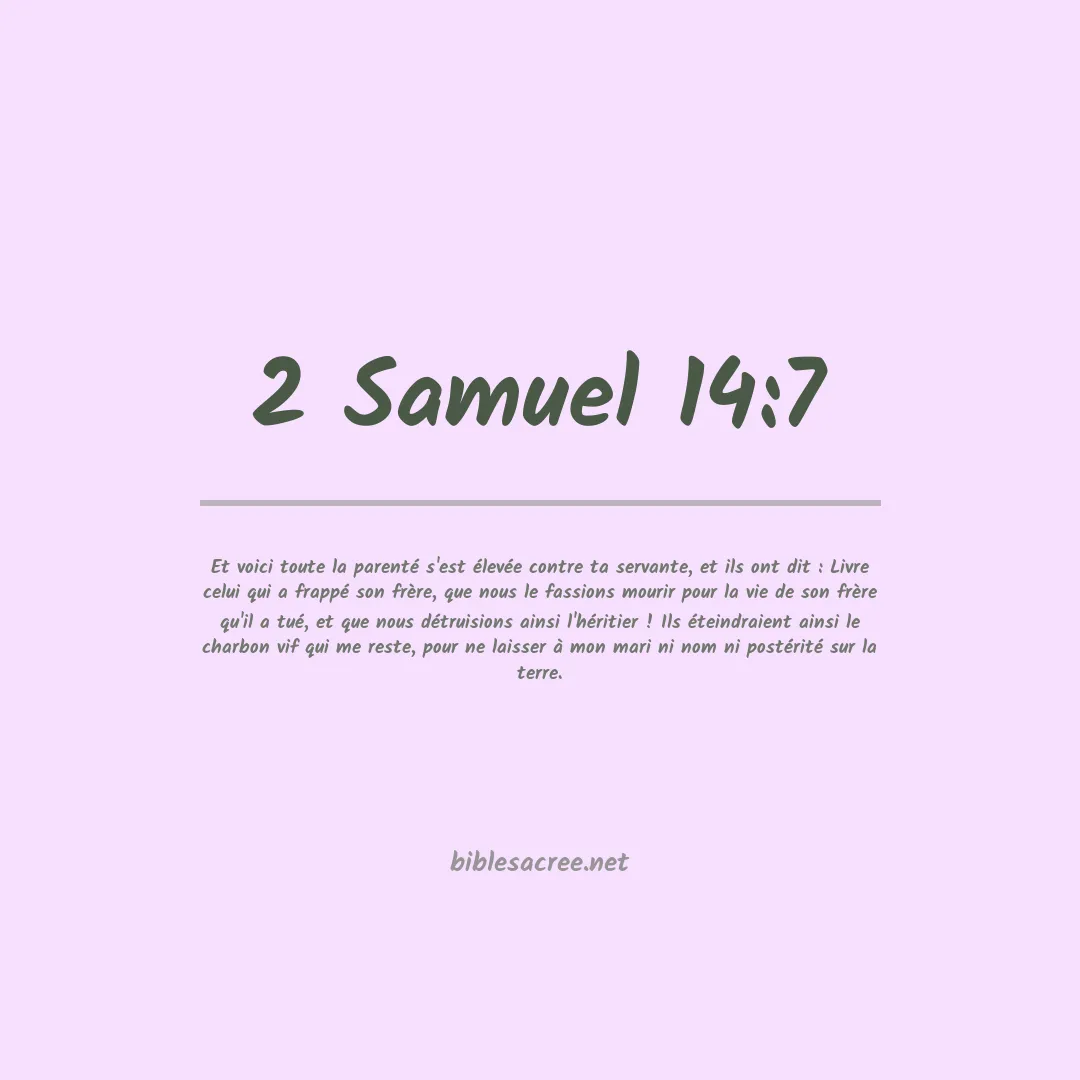 2 Samuel - 14:7