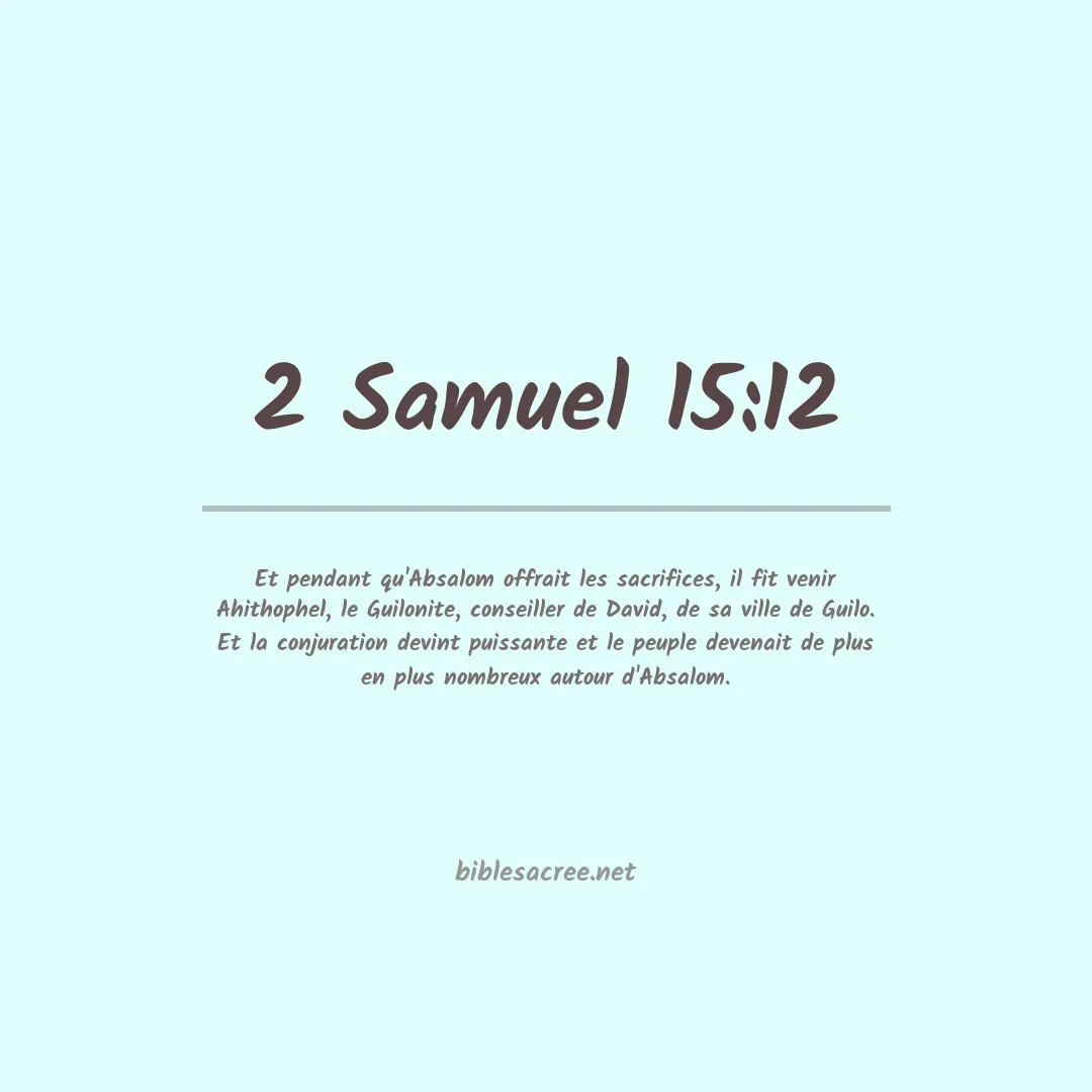 2 Samuel - 15:12