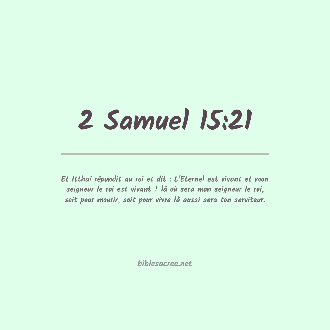 2 Samuel - 15:21