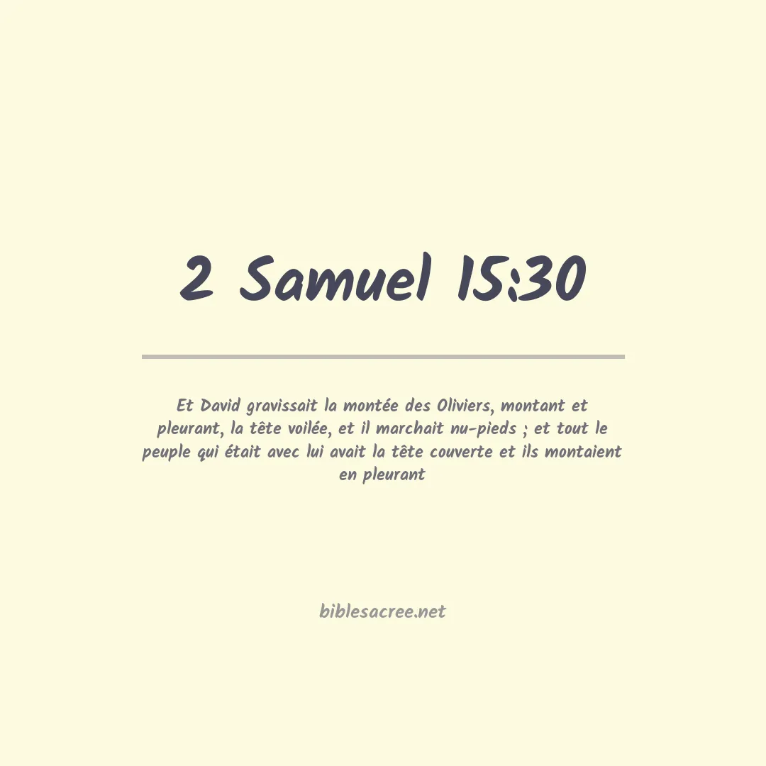 2 Samuel - 15:30