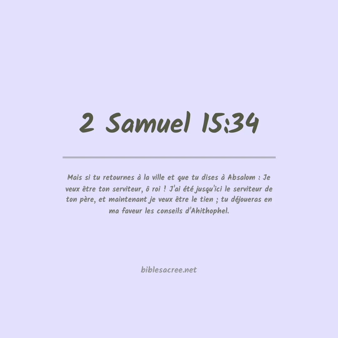 2 Samuel - 15:34