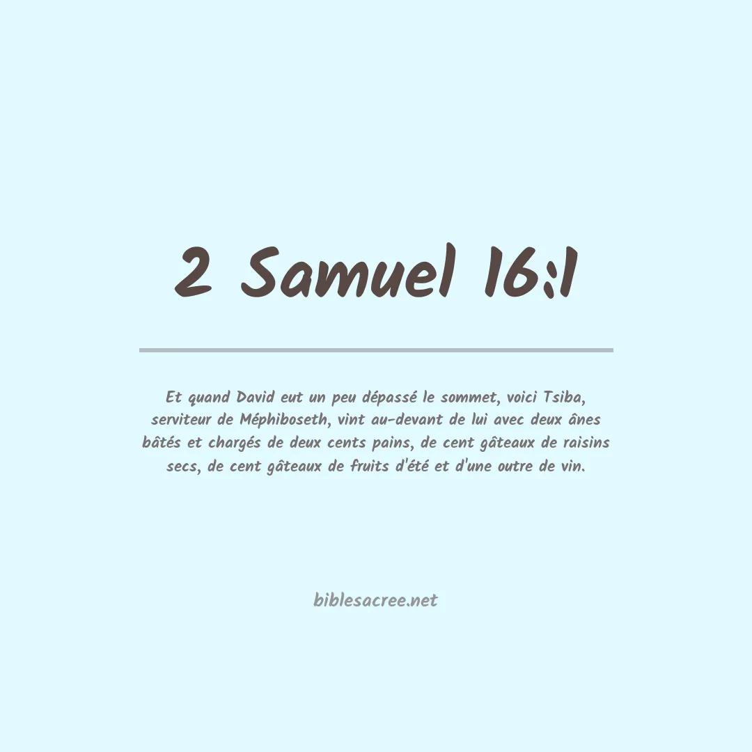 2 Samuel - 16:1