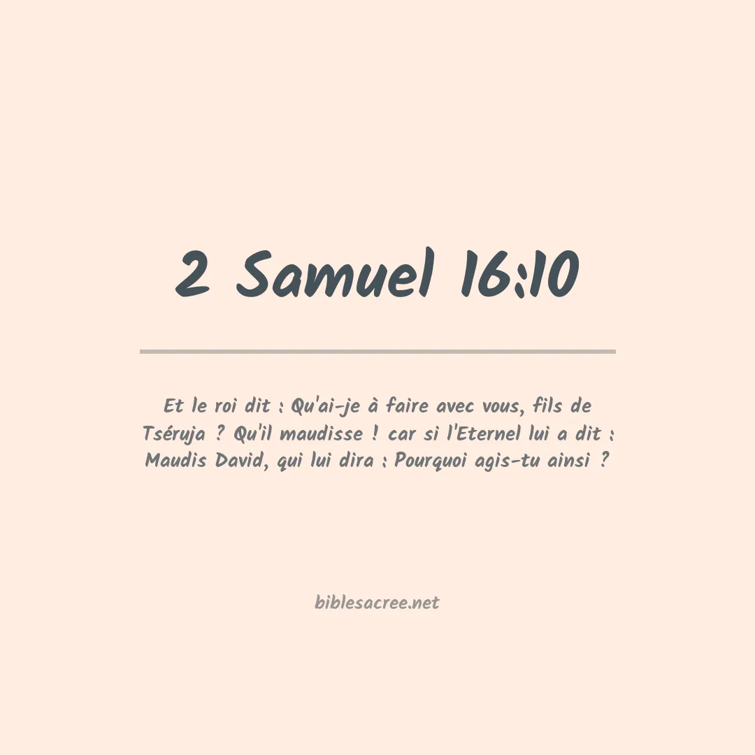 2 Samuel - 16:10