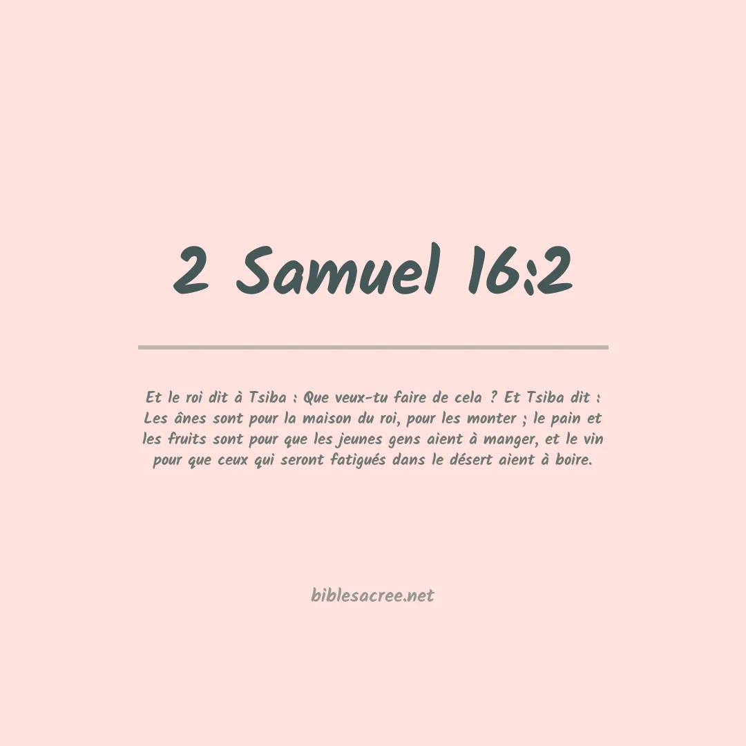 2 Samuel - 16:2