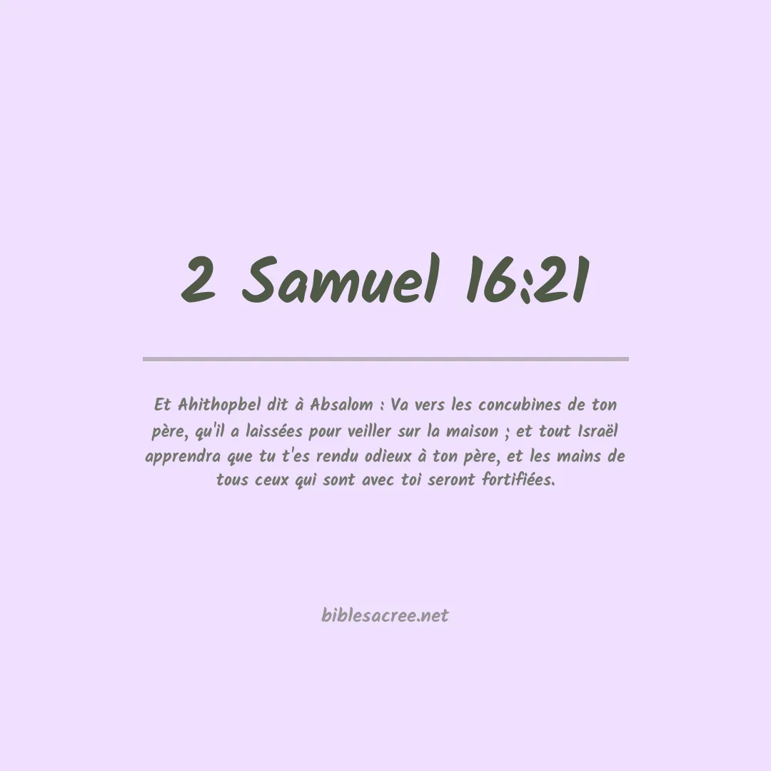 2 Samuel - 16:21