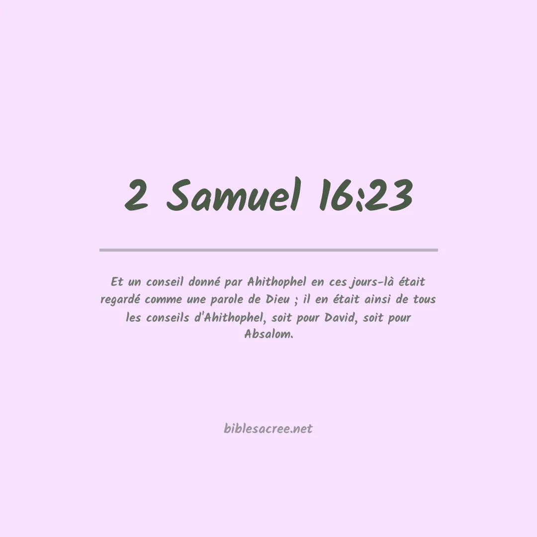 2 Samuel - 16:23