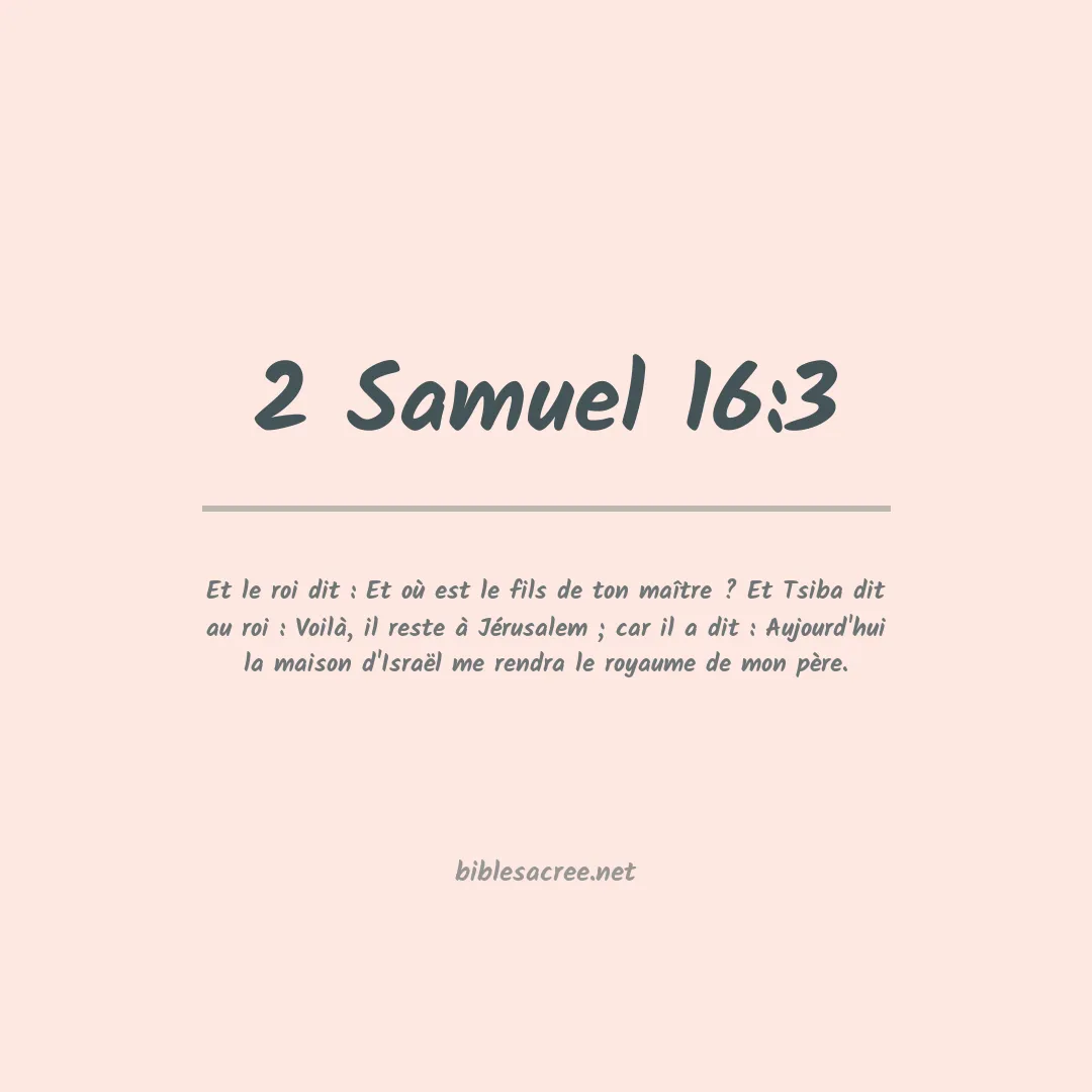 2 Samuel - 16:3