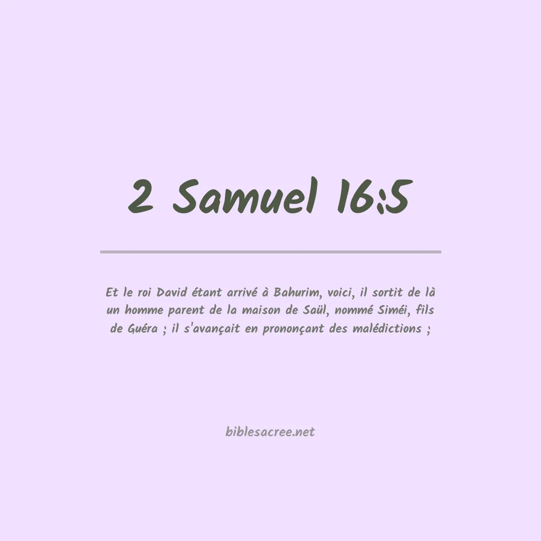 2 Samuel - 16:5