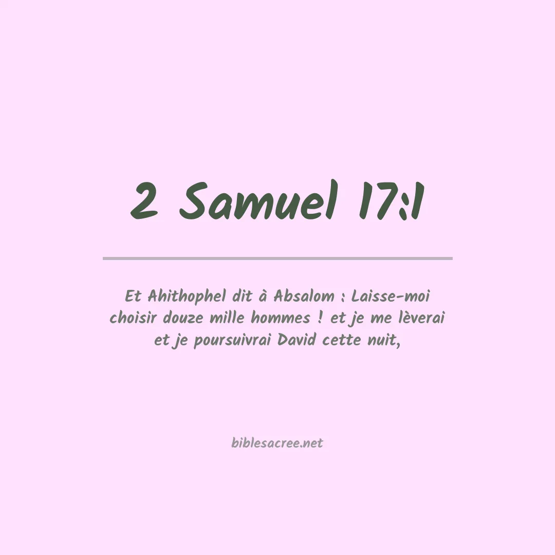 2 Samuel - 17:1