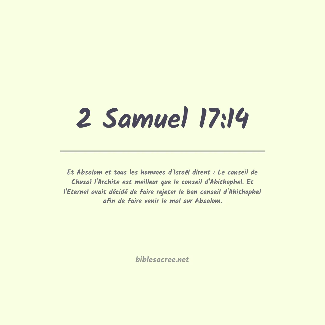 2 Samuel - 17:14