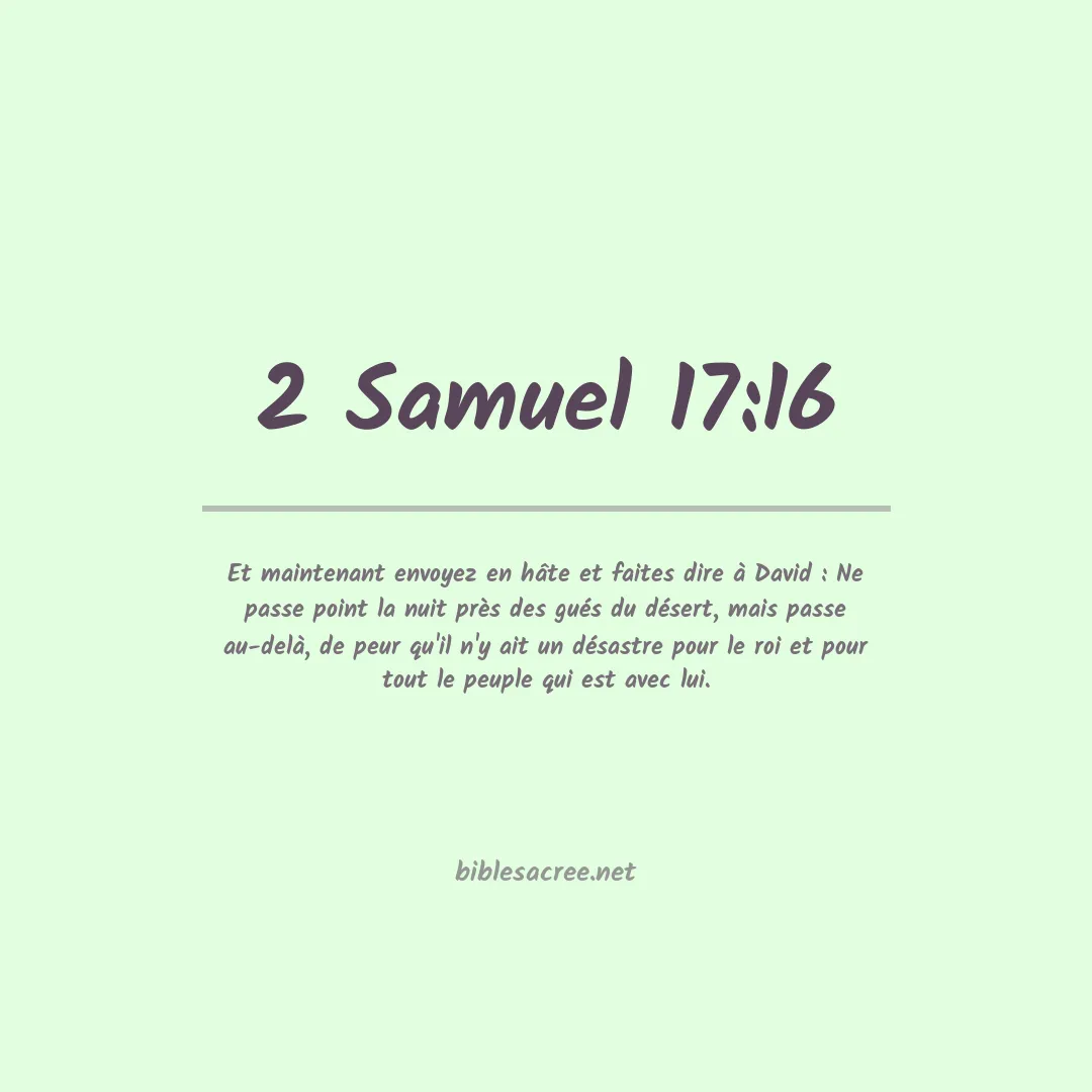 2 Samuel - 17:16