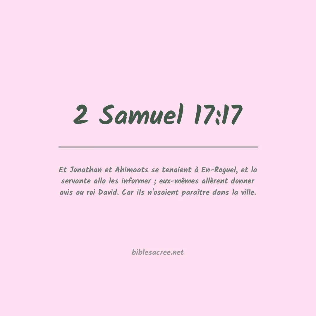 2 Samuel - 17:17