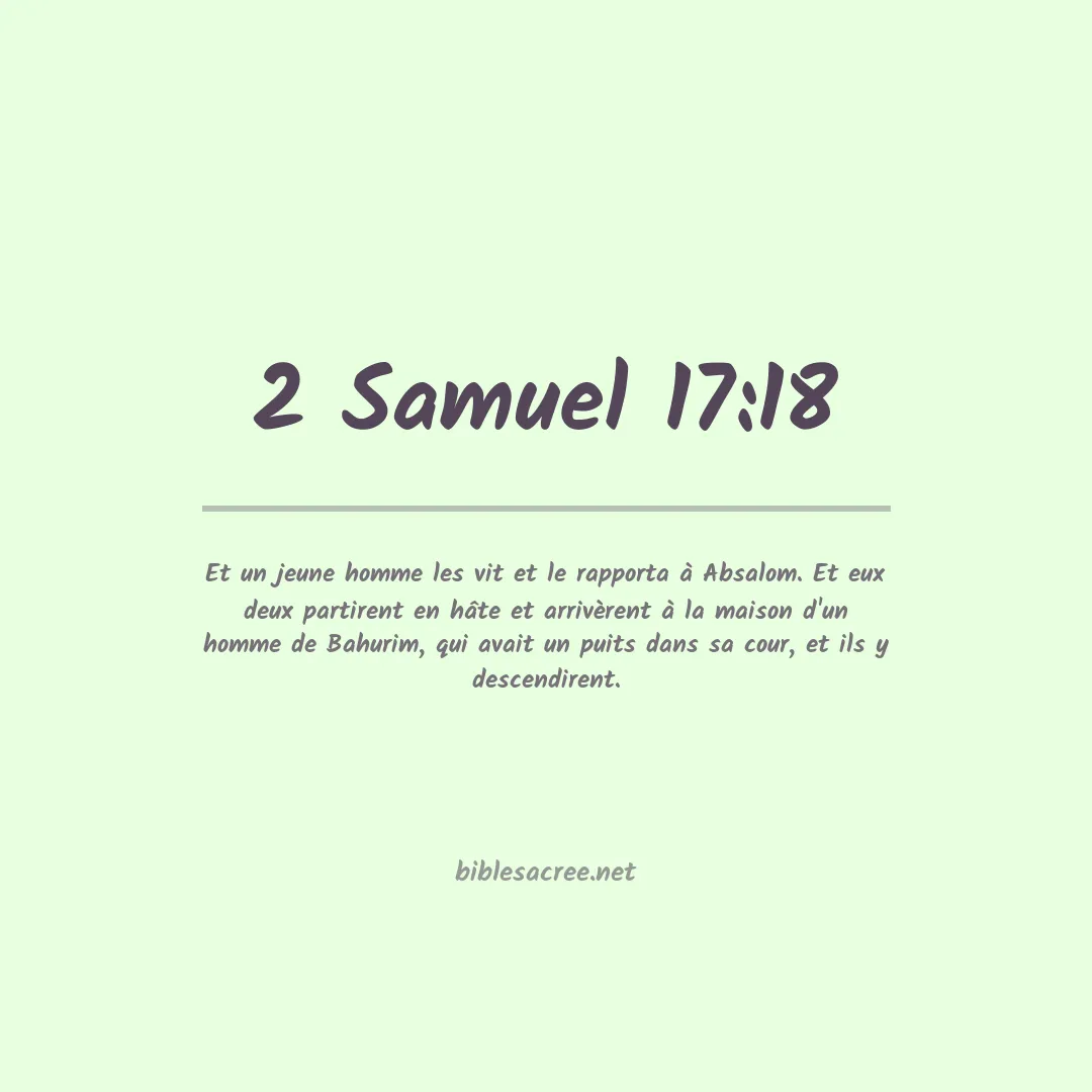 2 Samuel - 17:18