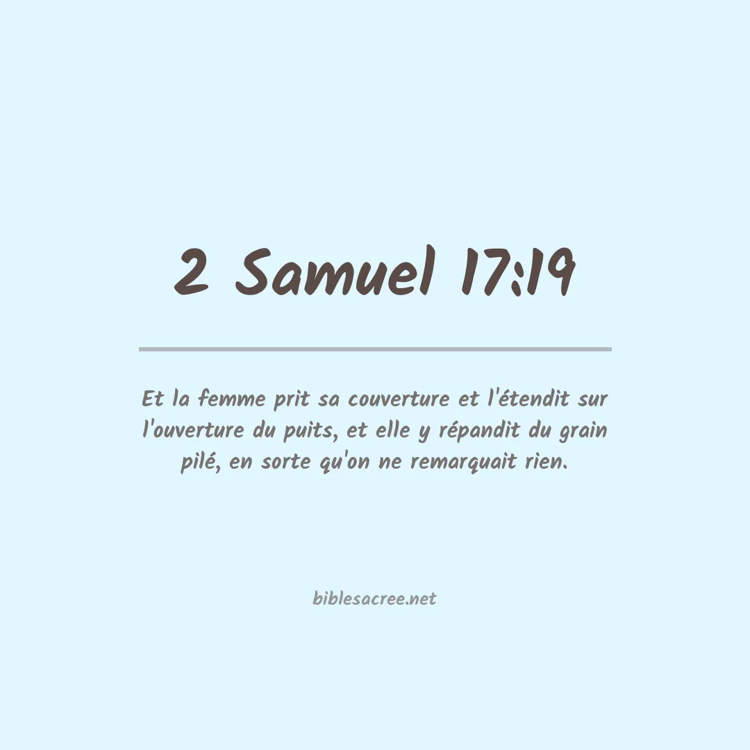 2 Samuel - 17:19