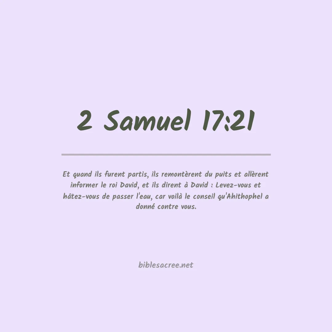 2 Samuel - 17:21