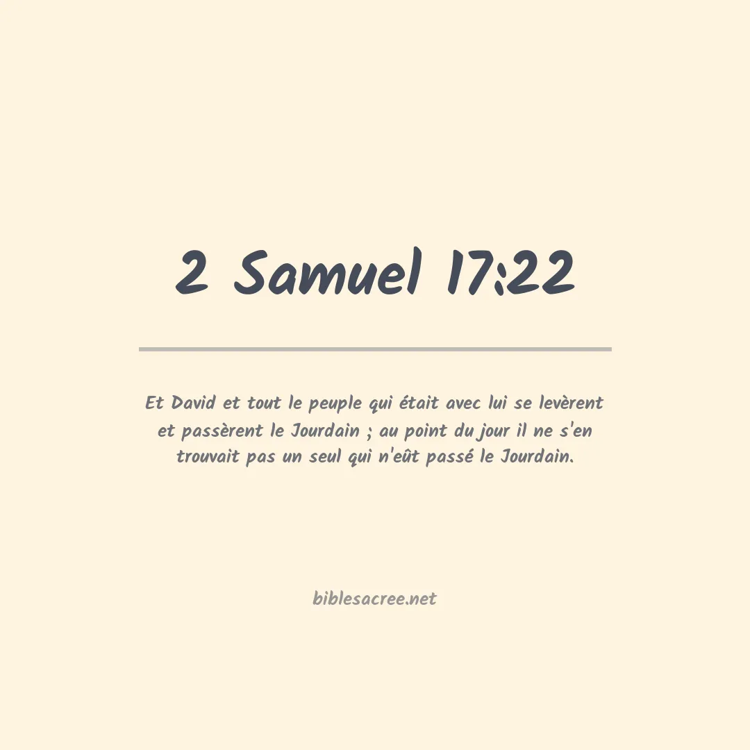 2 Samuel - 17:22
