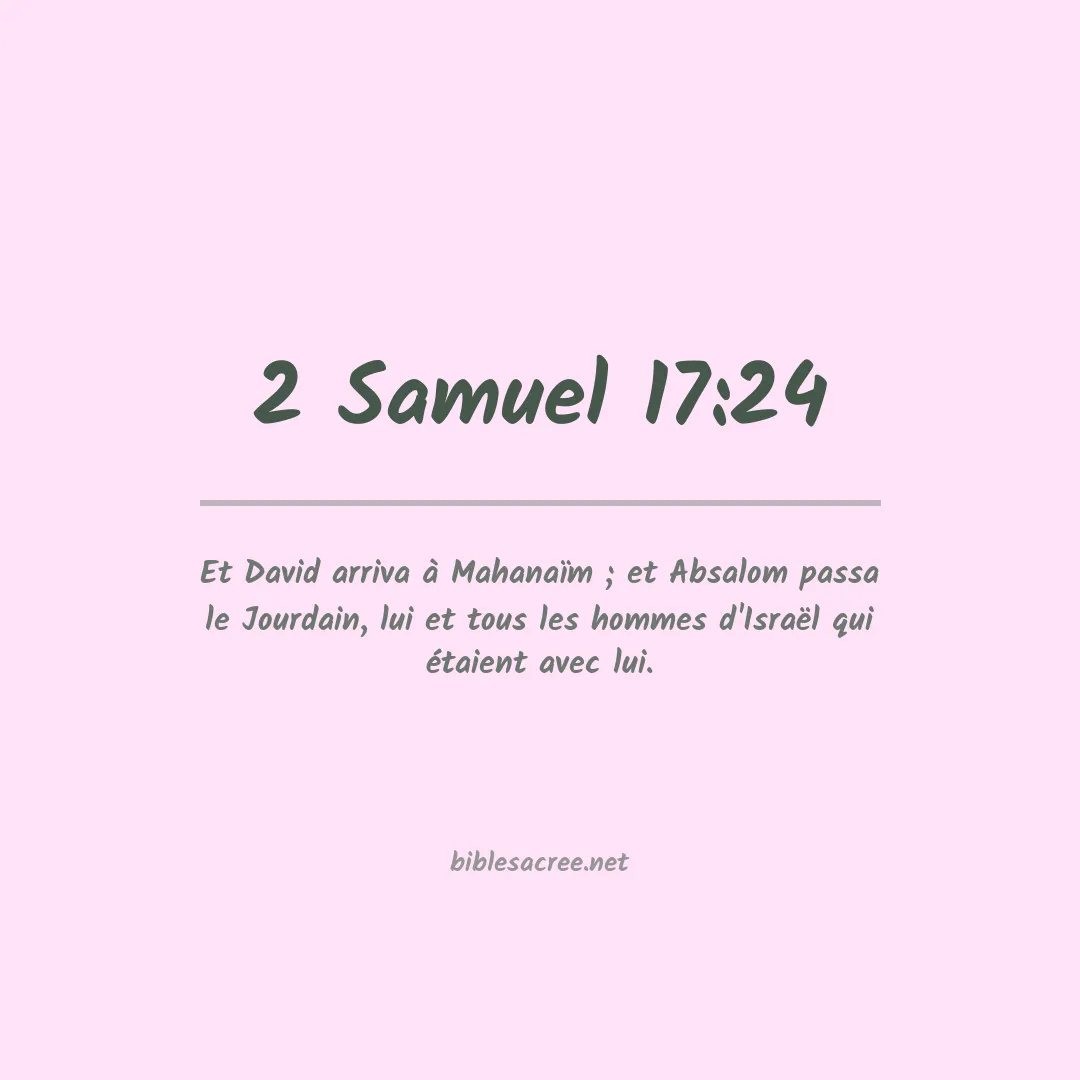 2 Samuel - 17:24