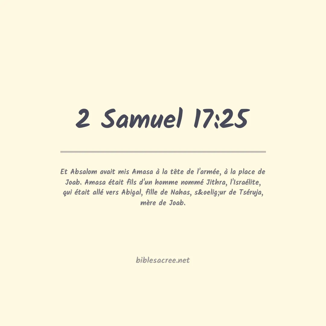 2 Samuel - 17:25