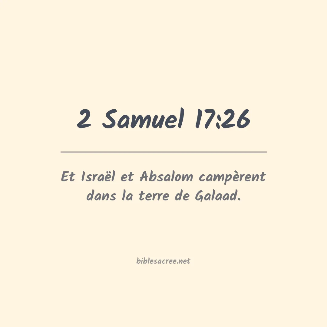 2 Samuel - 17:26