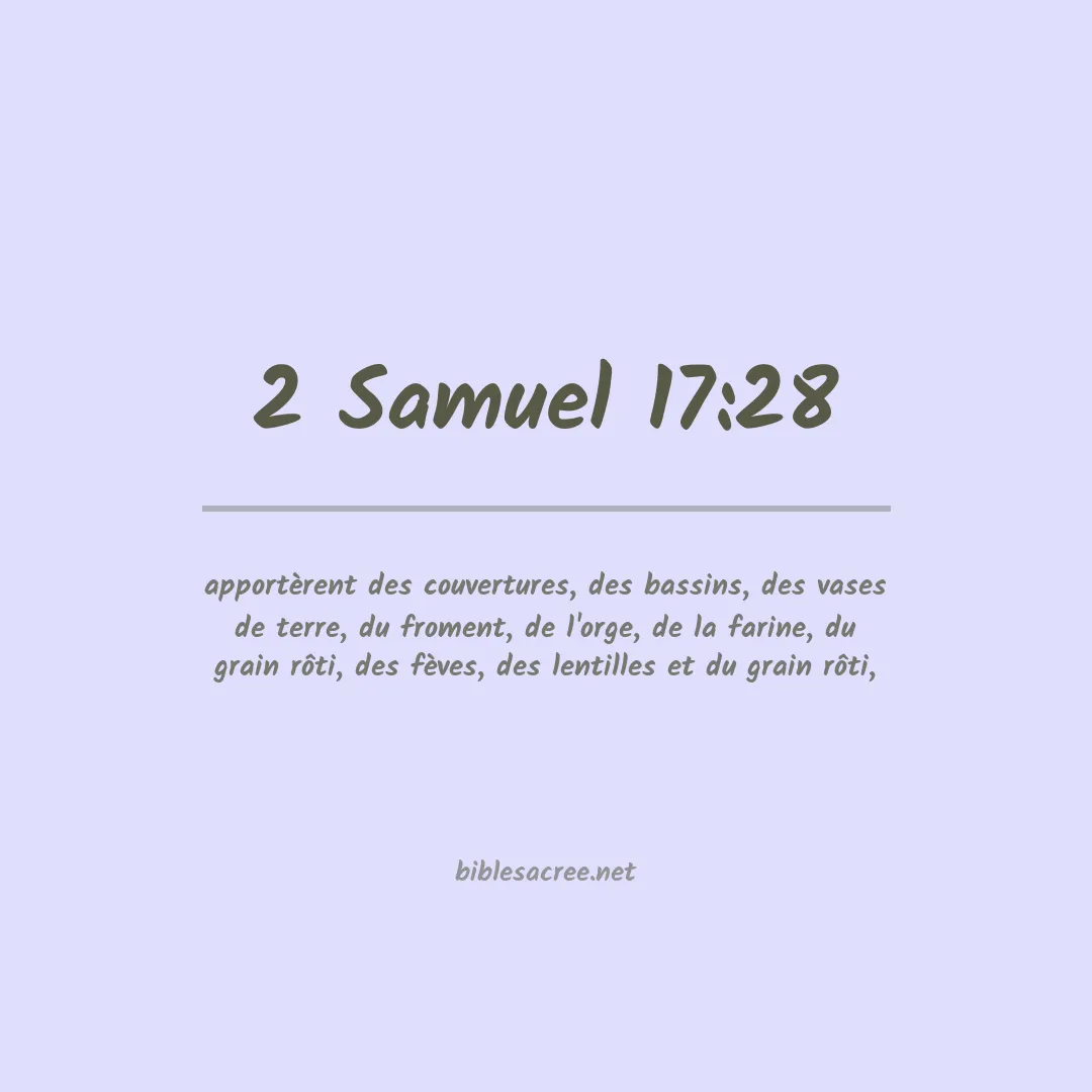 2 Samuel - 17:28