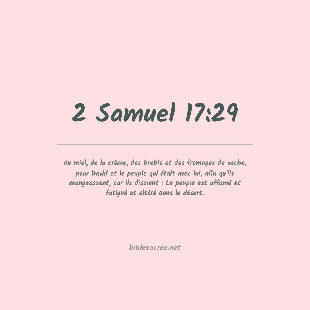 2 Samuel - 17:29