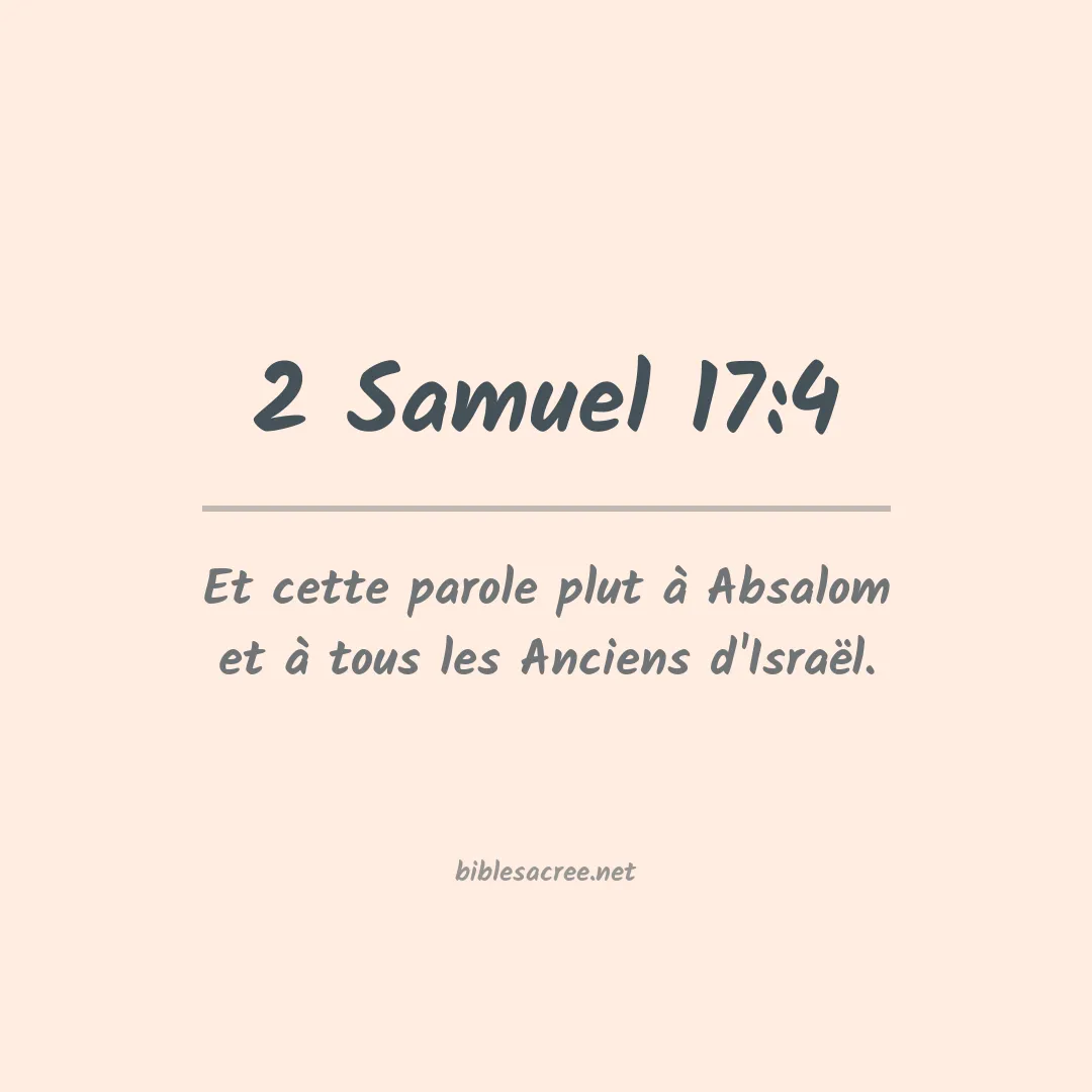 2 Samuel - 17:4