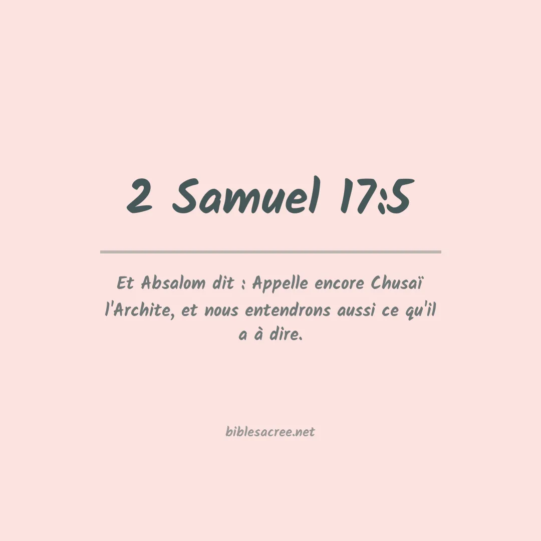 2 Samuel - 17:5