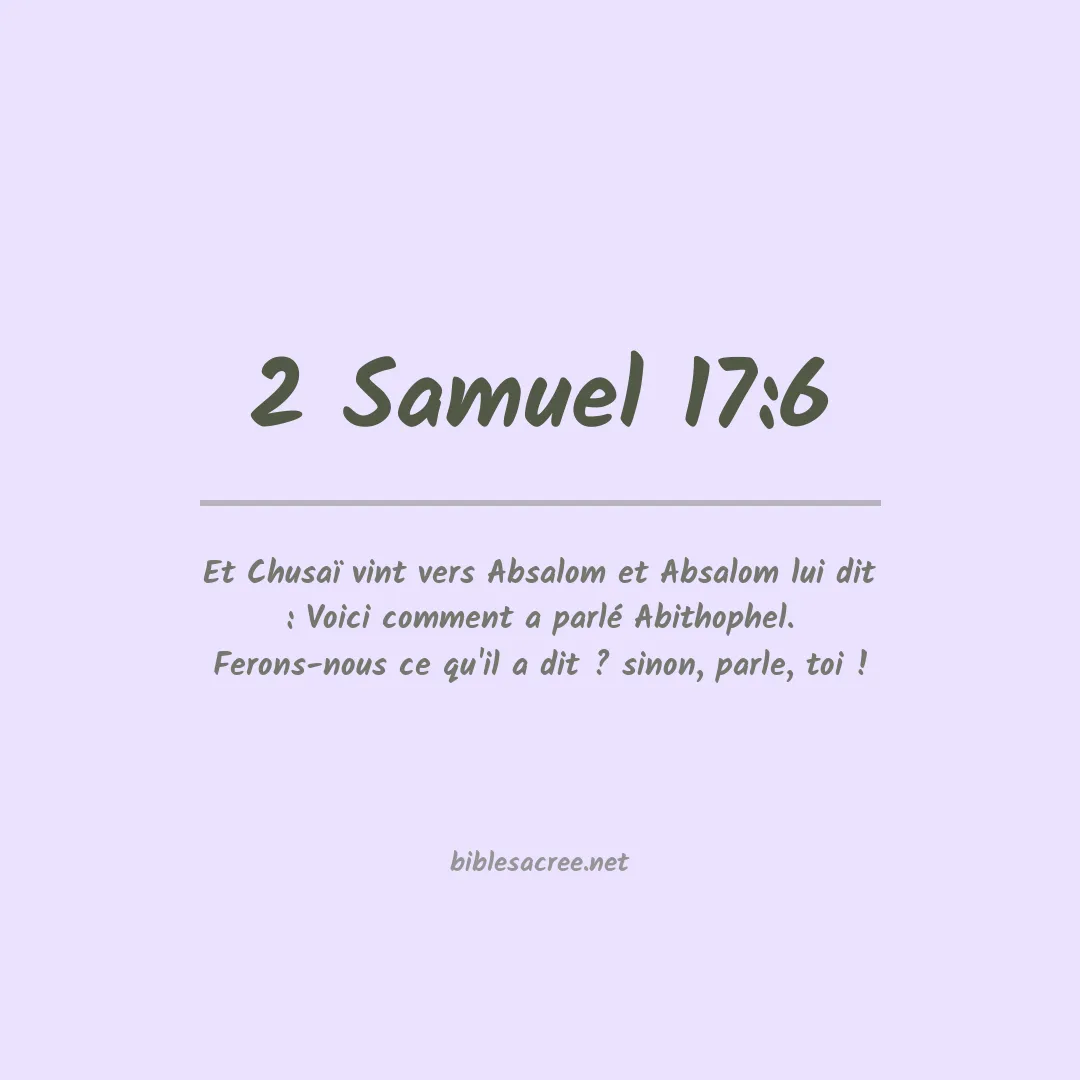2 Samuel - 17:6