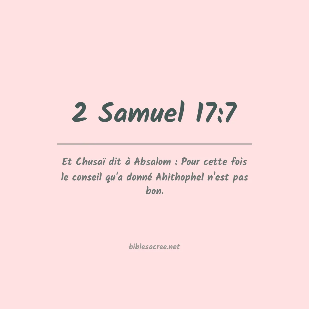 2 Samuel - 17:7